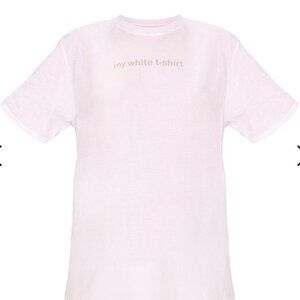 PLT My White T-Shirt Printed Tee Shirt L NEW